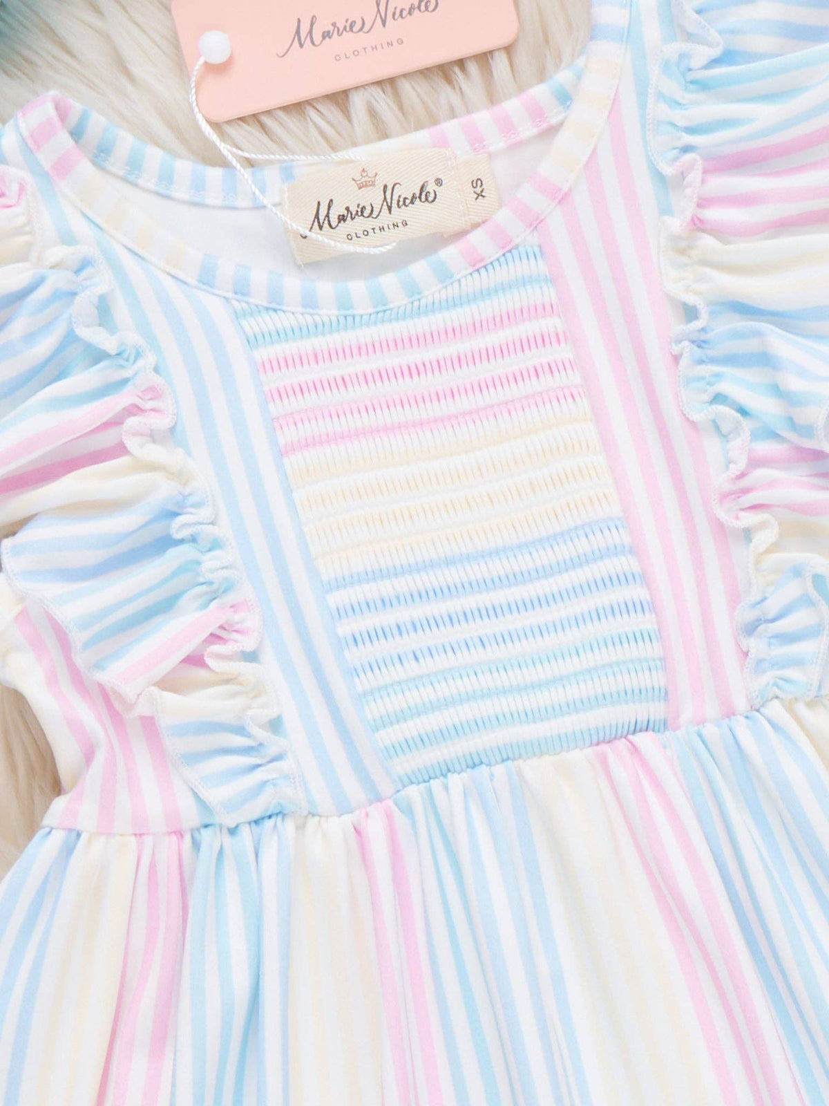 The Pastel Rainbow Ruffle Dress