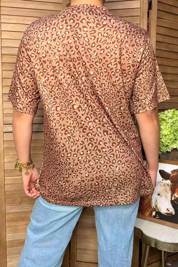 Merry Bow Leopard Print Top