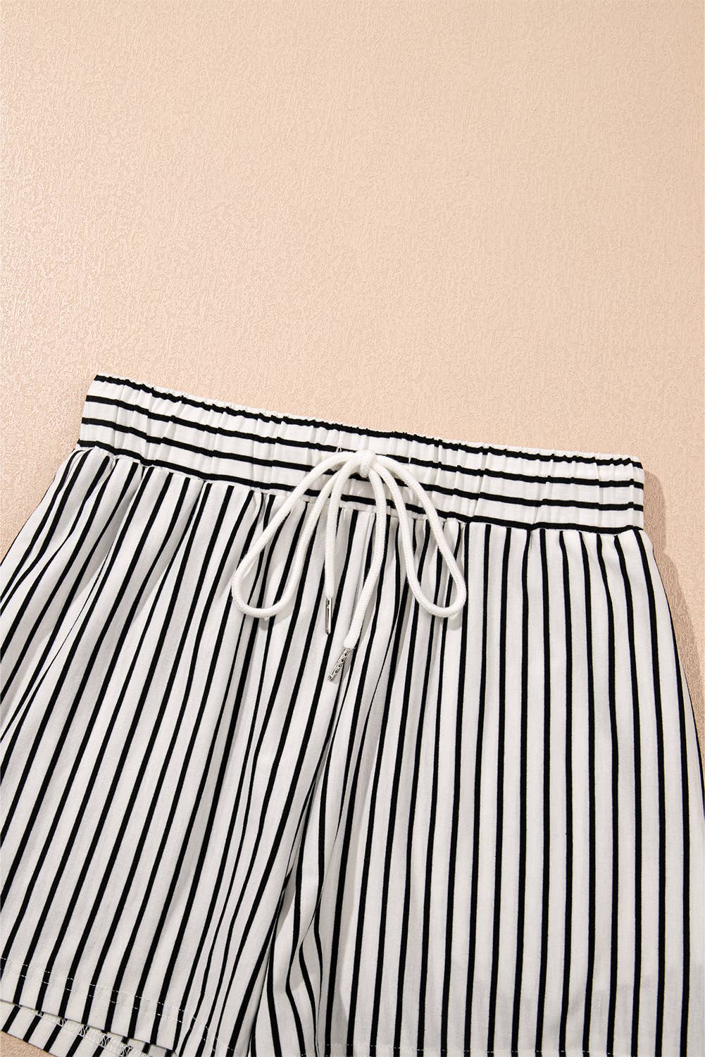 Stripe V-Neck Tee & Short Set