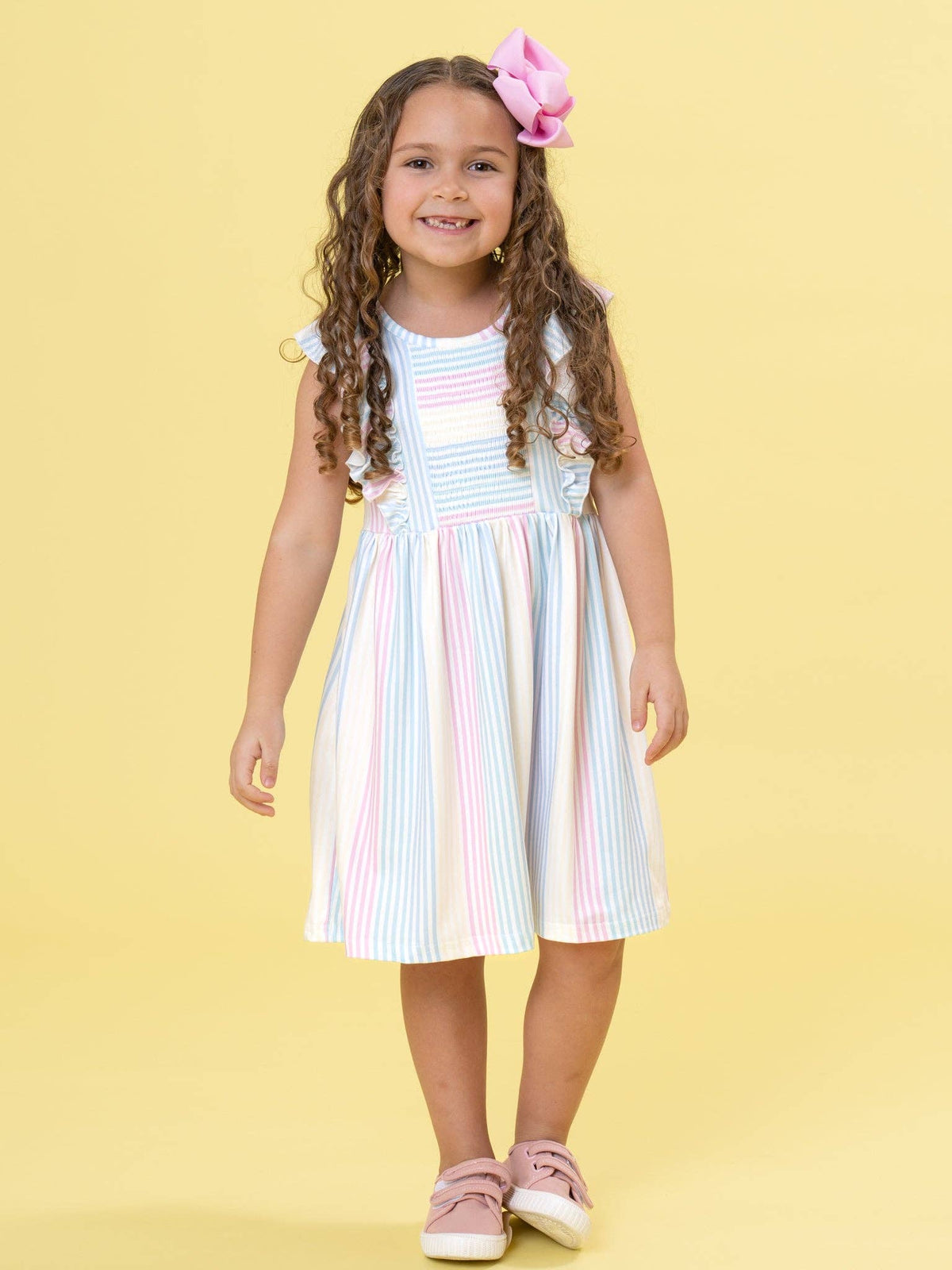 The Pastel Rainbow Ruffle Dress