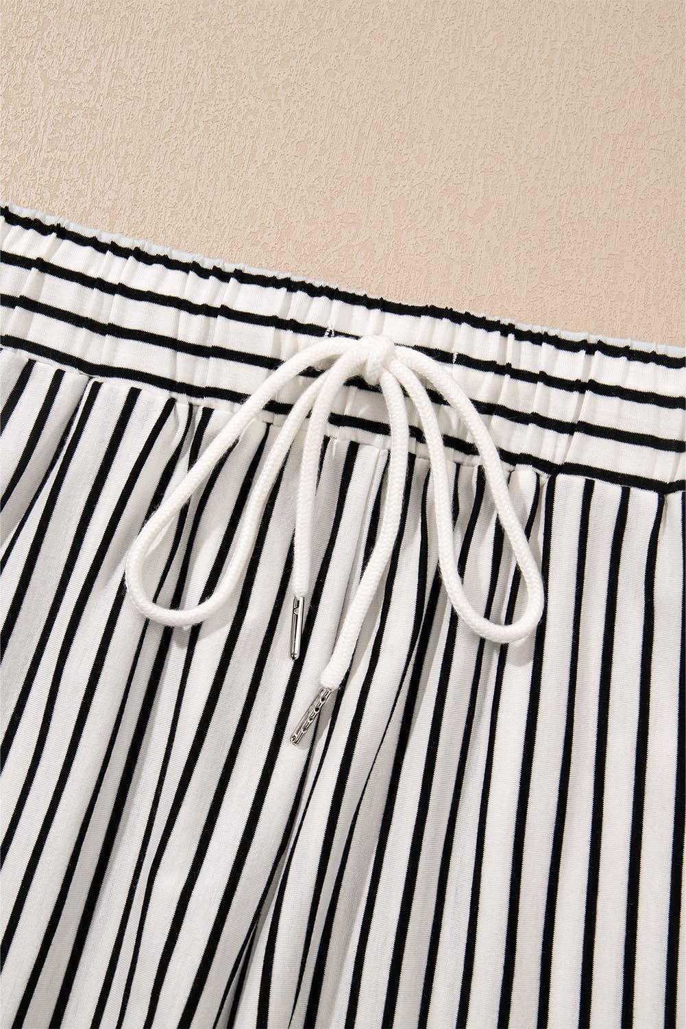 Stripe V-Neck Tee & Short Set