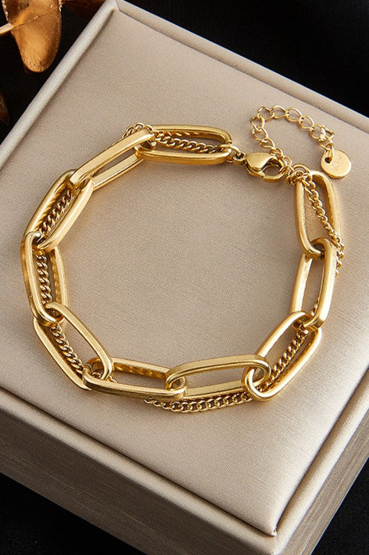 Paulette Double Link Bracelet