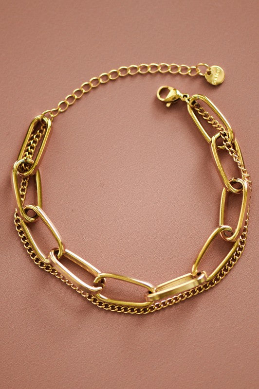 Paulette Double Link Bracelet