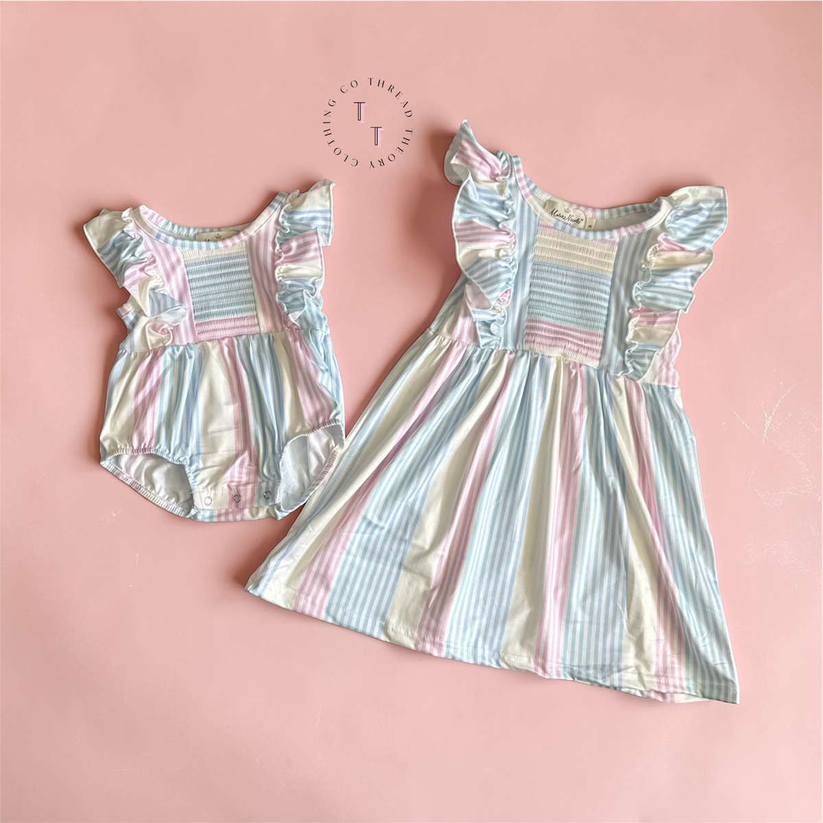 The Pastel Rainbow Ruffle Romper