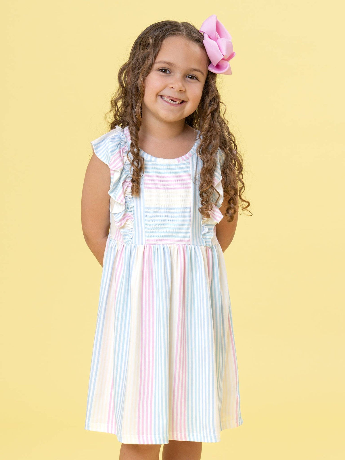 The Pastel Rainbow Ruffle Dress