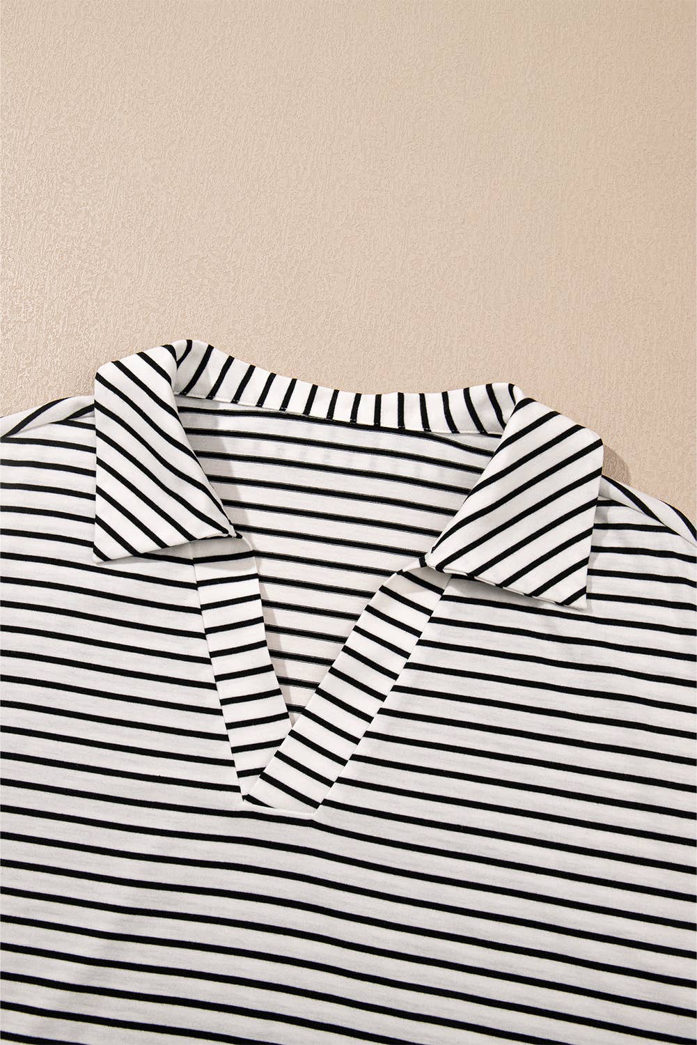 Stripe V-Neck Tee & Short Set